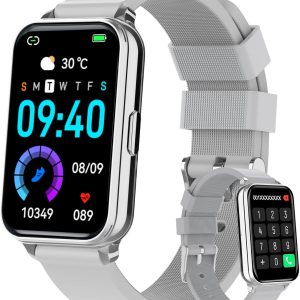Fitness Tracker Smart Watch Make/Answer Calls for Women Men with Heart Rate Blood Oxygen Sleep Monitor Sports Modes Step Calorie Counter IP68 Waterproof for Android Phones and iPhone